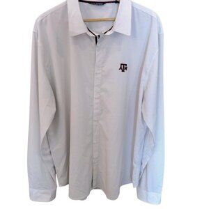 Texas A&M Horn Legend Men’s Button Up Shirt Micro Dot Tailored Fit Size 2X